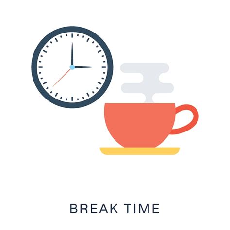 Premium Vector Break Time Flat Vector Icon