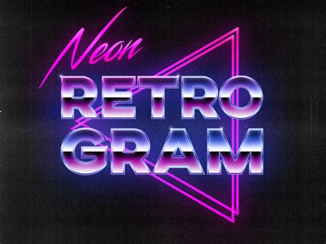 Neon Retrogram 80s Neon Style Logo By Alfy J Harvey On Dribbble