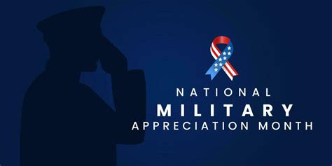 Vector Illustration Of National Military Appreciation Month Is