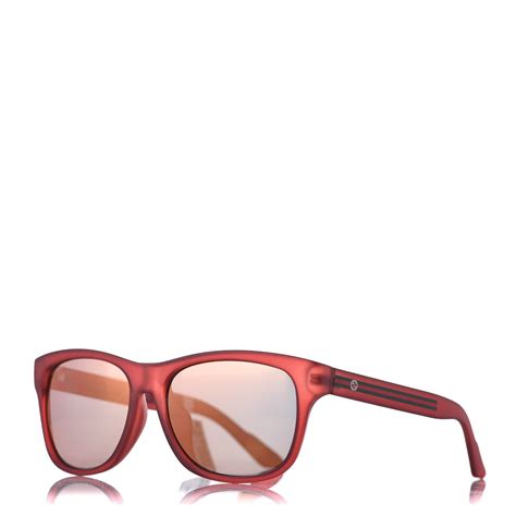 gucci acetate square frame gg 3735 f s web sunglasses red 321999