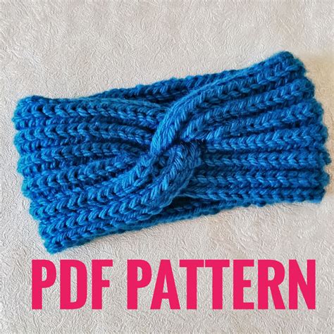 Easy Knit Headband Pattern Knitting Pattern Pdf For Beginner Etsy In