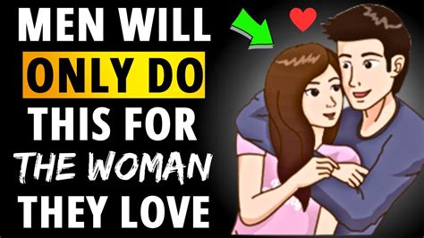 12 Things Men Do Only For The Woman They Love Psychology Youtube