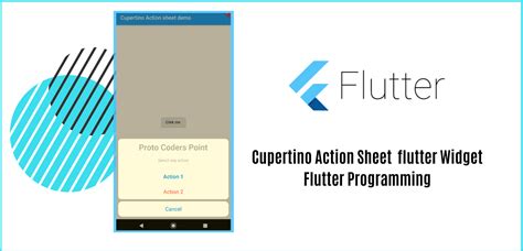 Bottom Popup Cupertino Action Sheet Flutter Widget Flutter Programming