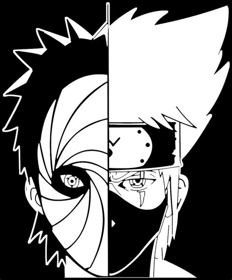Naruto Kakashi Hitake And Obito Uchiha Anime Decal Sticker Anime