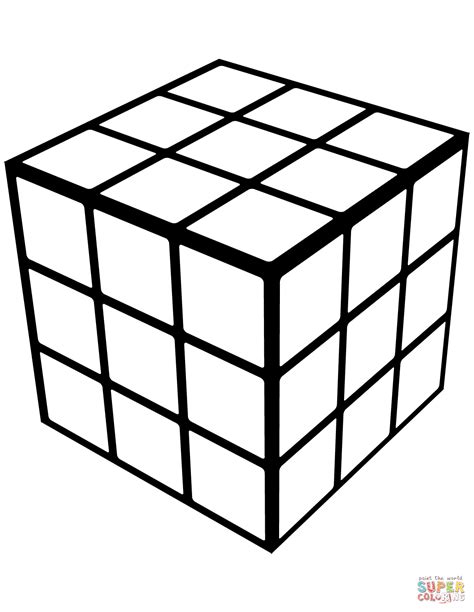 Cube templates free printable templates coloring pages. Rubik's Cube coloring page | Free Printable Coloring Pages