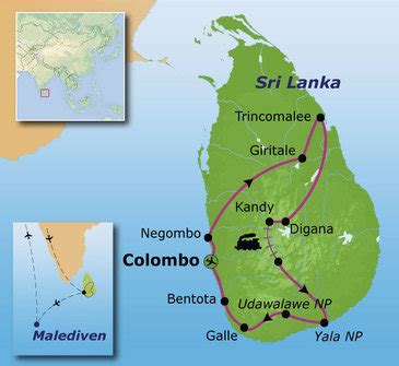 Uitgebreide Reisroute Van De Familiereis Sri Lanka En Malediven