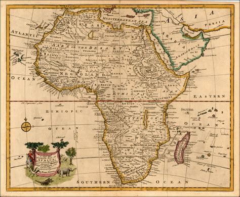 Map of western africa from 1747. A New and accurate map of Africa . . . - Barry Lawrence Ruderman Antique Maps Inc.
