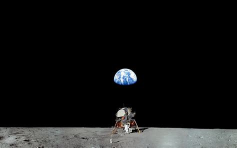 Earth From The Moon Wallpaper Wallpapersafari