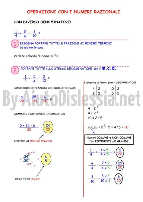 Visto che la frazione è una divisione, numeratore è solo un altro modo di chiamare il suo operando sinistro (quindi è la stessa cosa di in pratica: operazioni-numeri-razionali-con-denominatore-diverso ...