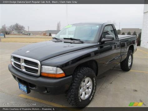 2004 Dodge Dakota Sport Regular Cab 4x4 In Black Photo No 77232203