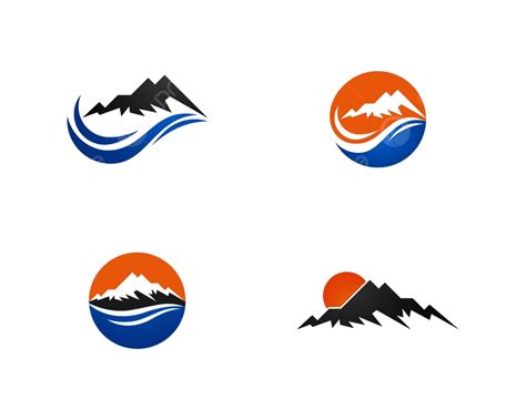 Mountain River Logo Vector Hd Png Images Mountains Logo Template
