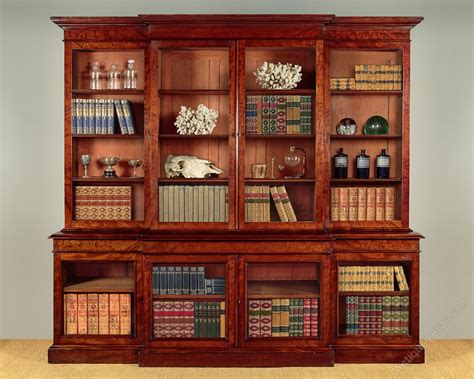 Breakfront Mahogany Library Bookcase C1860 Antiques Atlas