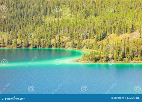 Beautiful Emerald Lake In Alaska Stock Image Image Of Lake Blue
