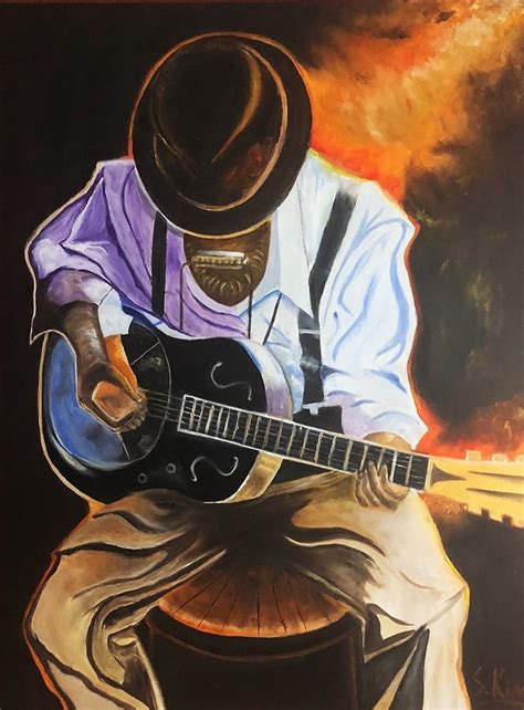 Blues Player Painting By Stephen King Fine Art America