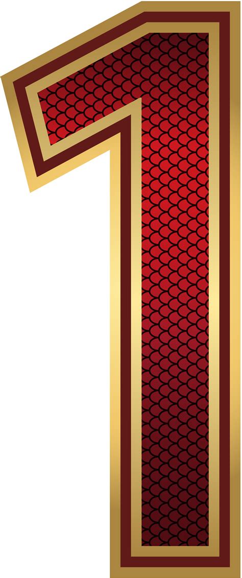 Red And Gold Number One Png Image Gallery Yopriceville High Quality