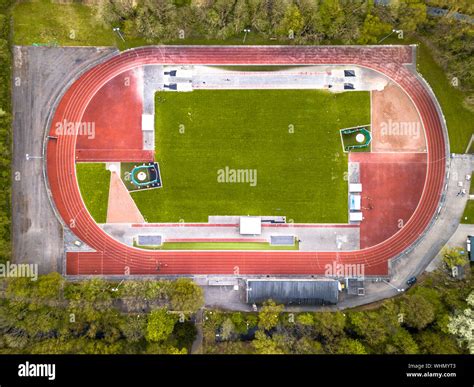 Aerial View Athletic Field Track Hi Res Stock Photography And Images