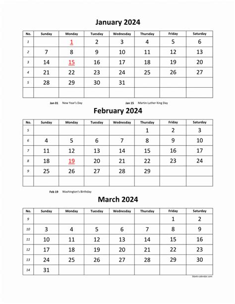 Printable Calendar 3 Months Per Page 2024 Beth Marisa