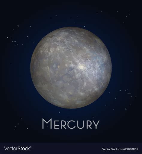 Like the other planets in the solar system, mercury was born about 4.5 billion years ago. Mercury icon first planet in solar system Vector Image