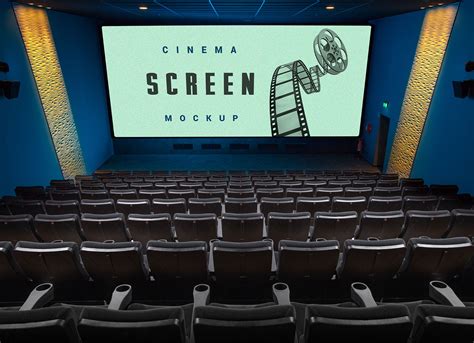 Free Cinema Movie Theater Hall Screen Mockup PSD - Good Mockups