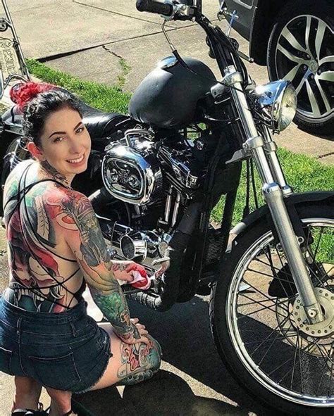 fix it bikergirl biker rideordie ink inkedgirl tattoo tattoedgirl womenstattoo