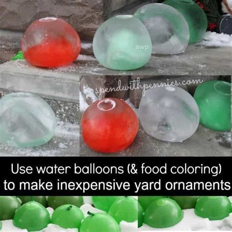 Frozen Water Balloon Yard Ornaments Spend With Pennies