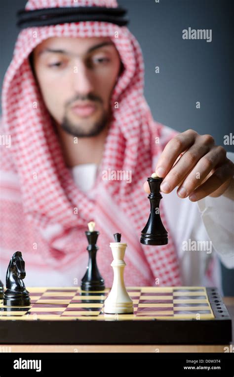 Chess Player Playing His Game Stock Photo Alamy