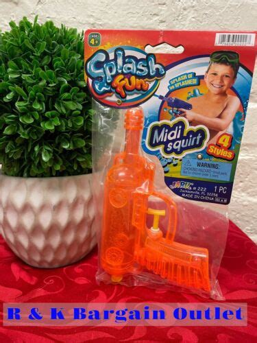 Ja Ru Splash Midi Squirt Splash Water Squirt Gun Toy Orange 75656002227