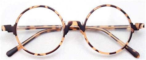 Vintage Retro Round Amber Leopard Tortoise Shell Eyeglass Frames