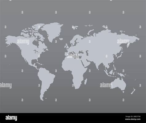 Gray Similar World Map Blank For Infographic On Dark Background Vector