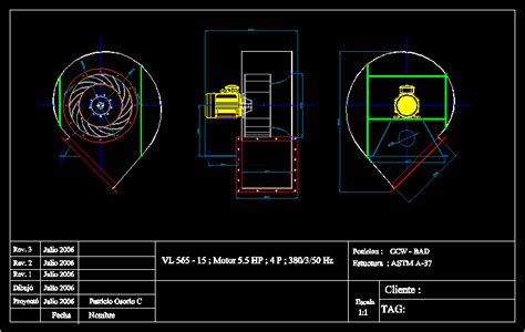 Single Inlet Centrifugal Fan Dwg Block For Autocad Designscad
