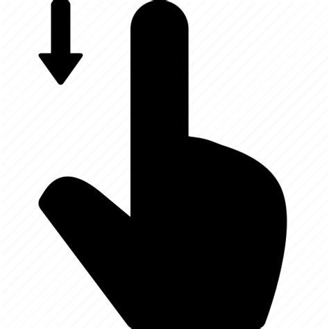 Down Gesture Interaction Screen Swipe Touch Icon Download On