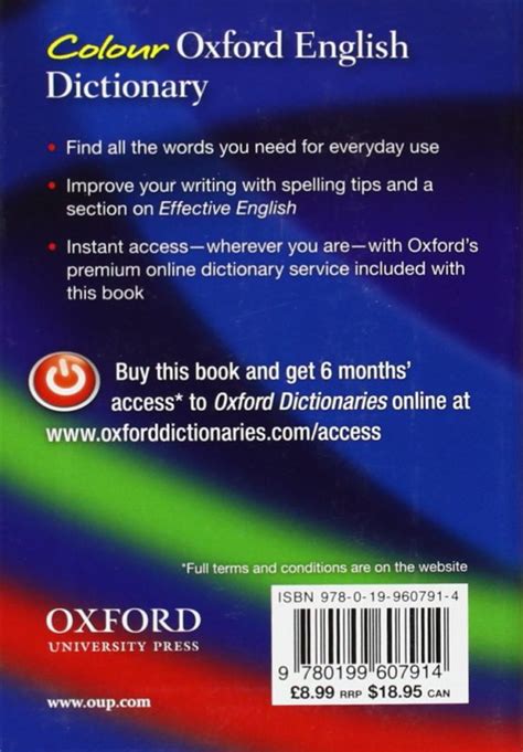 Colour Oxford Dictionary Of English 3rd Edition Junglelk