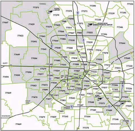 Houston Zip Code Map Inner Loop Map North East