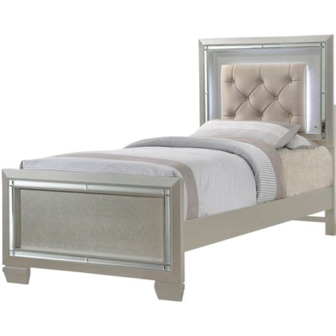 Cambridge Elegance Twin Size Bed Frame With Led Headboard