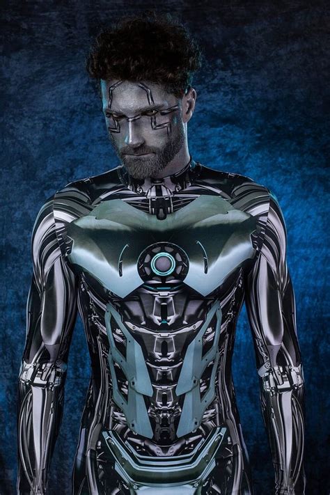 Mens Robot Costume Festival Clothing Men Cyberpunk Costume Etsy
