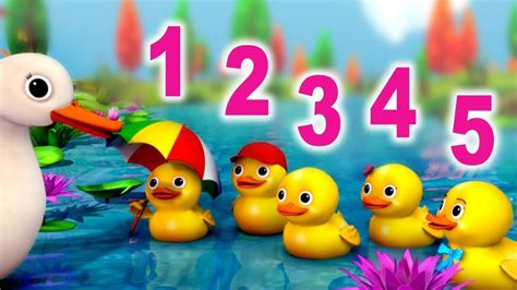 Kids Songs Five Little Ducks Went Out One Day Animation Five Little