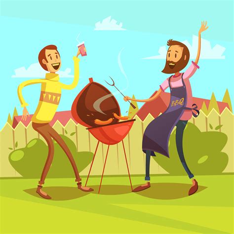 Barbeque Cartoon Images Barbecue Clip Chicken Ribs Cookout Sauce Backyard Preview Bodewasude
