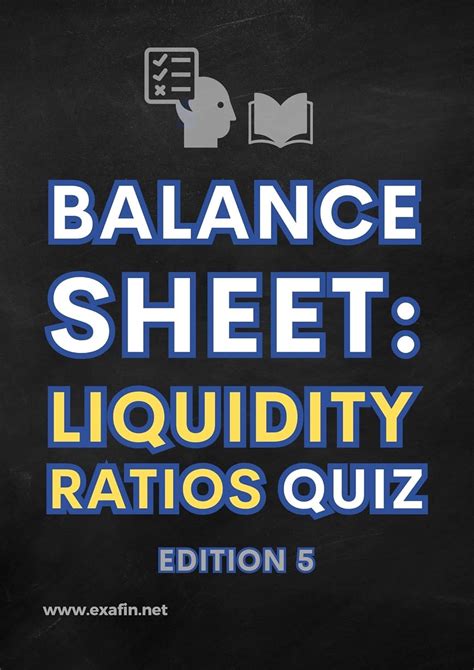 Balance Sheet Liquidity Ratios Edition 5 Ebook Net Exafin