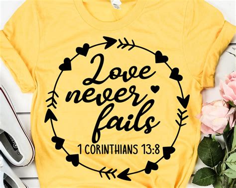 Love Never Fails Svg Bible Verse Svg So Fontsy