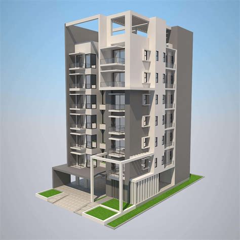 Apartment Buildings Set 1 3d Model By Virtual3d