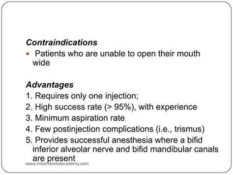 Techniques Of Mandibular Anesthesia New Certified Fixed Orthodontic