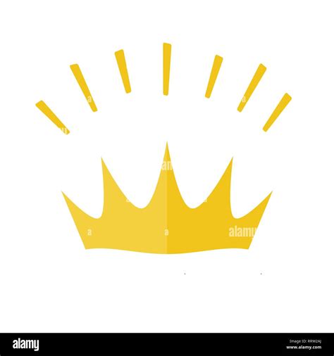 Oro Amarillo Brillante Icono De Corona Símbolo De Vectores Del Rey