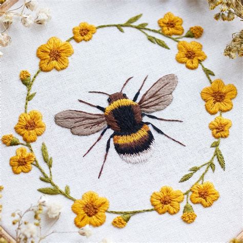 Surprise This Sweet Bee Embroidery Tutorial Is Now Available To