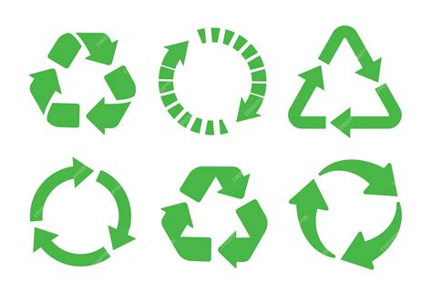 Premium Vector Recycle Icon Set Recycling Green Color