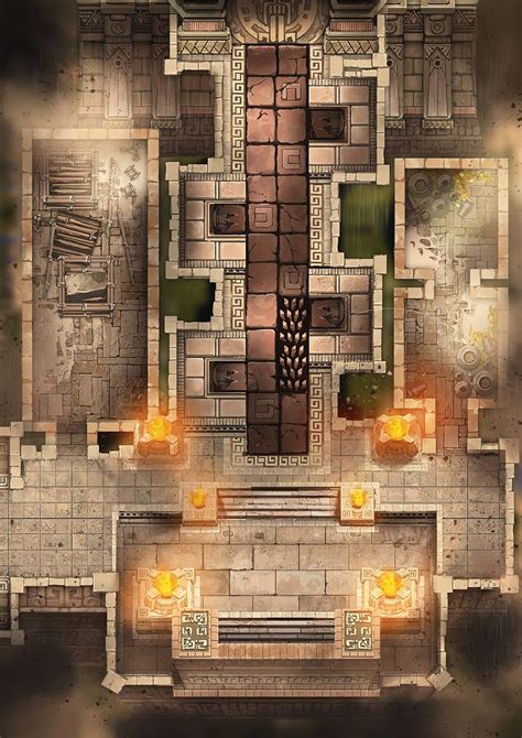 Aztec Temple 08 Party Of Two On Patreon In 2021 Tabletop Rpg Maps