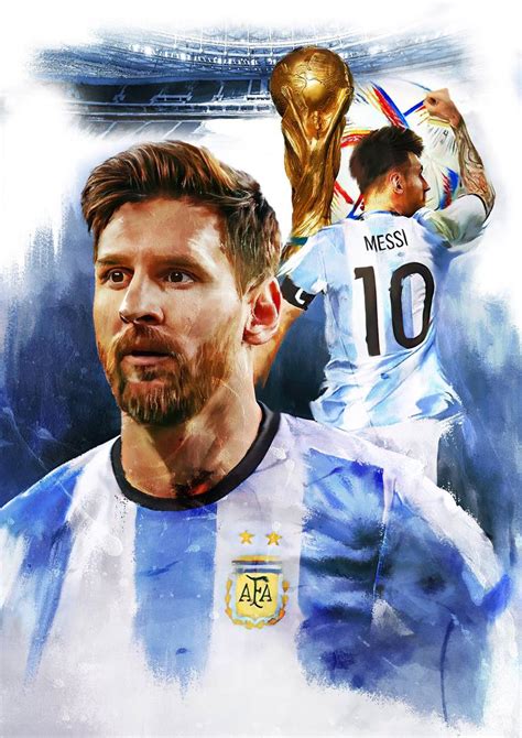 Lionel Messi Fifa World Cup 2022 Qatar Painting By Gull G Saatchi Art