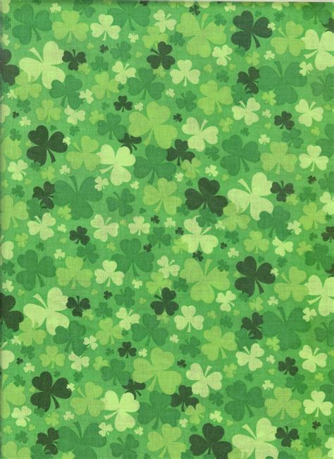 Green Shamrock Fabric St Patricks Day Wallpaper Backgrounds Phone