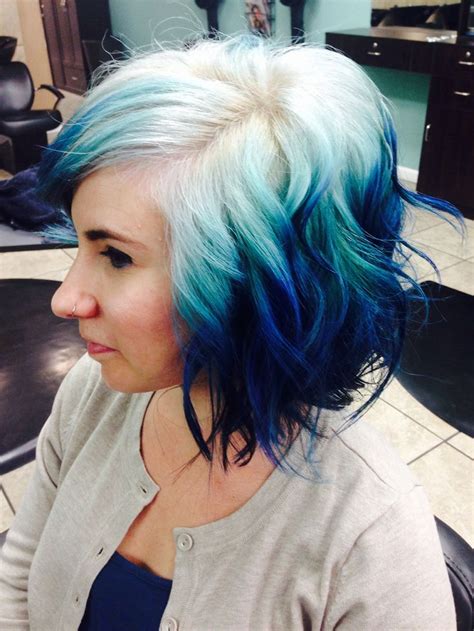 Used blue hair dye originally but it made the hair green. 30 Classy Ombre Hair Color Concepts - Hairstyle For Women