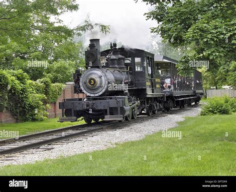 Steam Locomotive Train At Historic Greenfield Village And Henry Ford