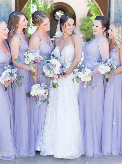 Lilac Bridesmaid Dresstulle Bridesmaid Dressfull Length Bridesmaid D